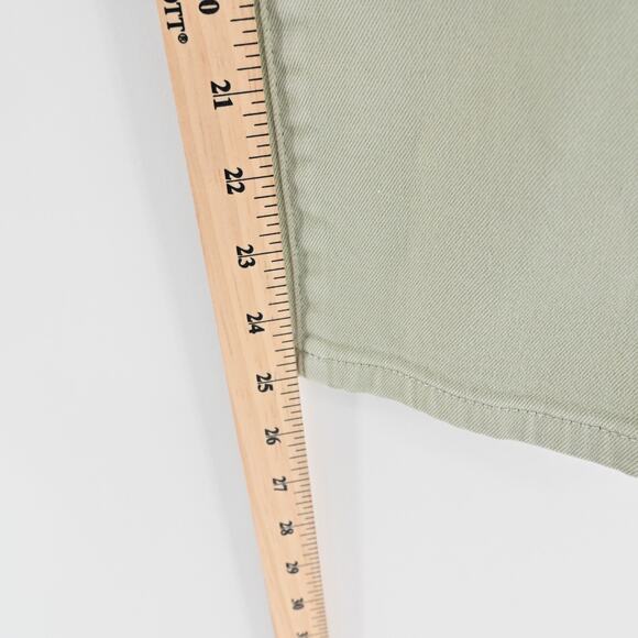 Tory Burch Jeans Womens Size 28 Alexa Cropped Skinny Leg Green Mid Rise Denim - Picture 11 of 13